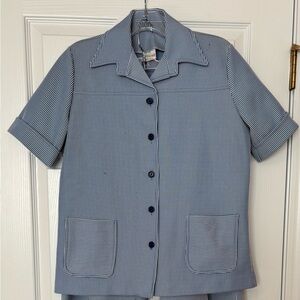 Striped Blue Pantsuit